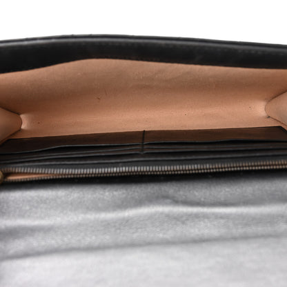 Gucci Calfskin Matelasse Mini Pearly GG Marmont Chain Wallet Black 5 of 9