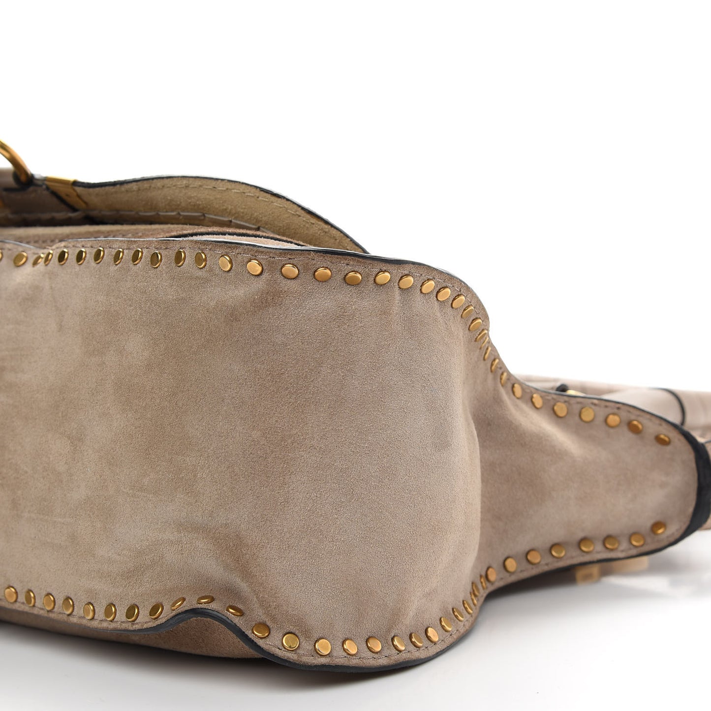 Suede Calfskin Braided Medium Marcie Satchel Motty Grey
