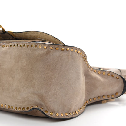 Chloe Suede Calfskin Braided Medium Marcie Satchel Motty Grey 12 of 12