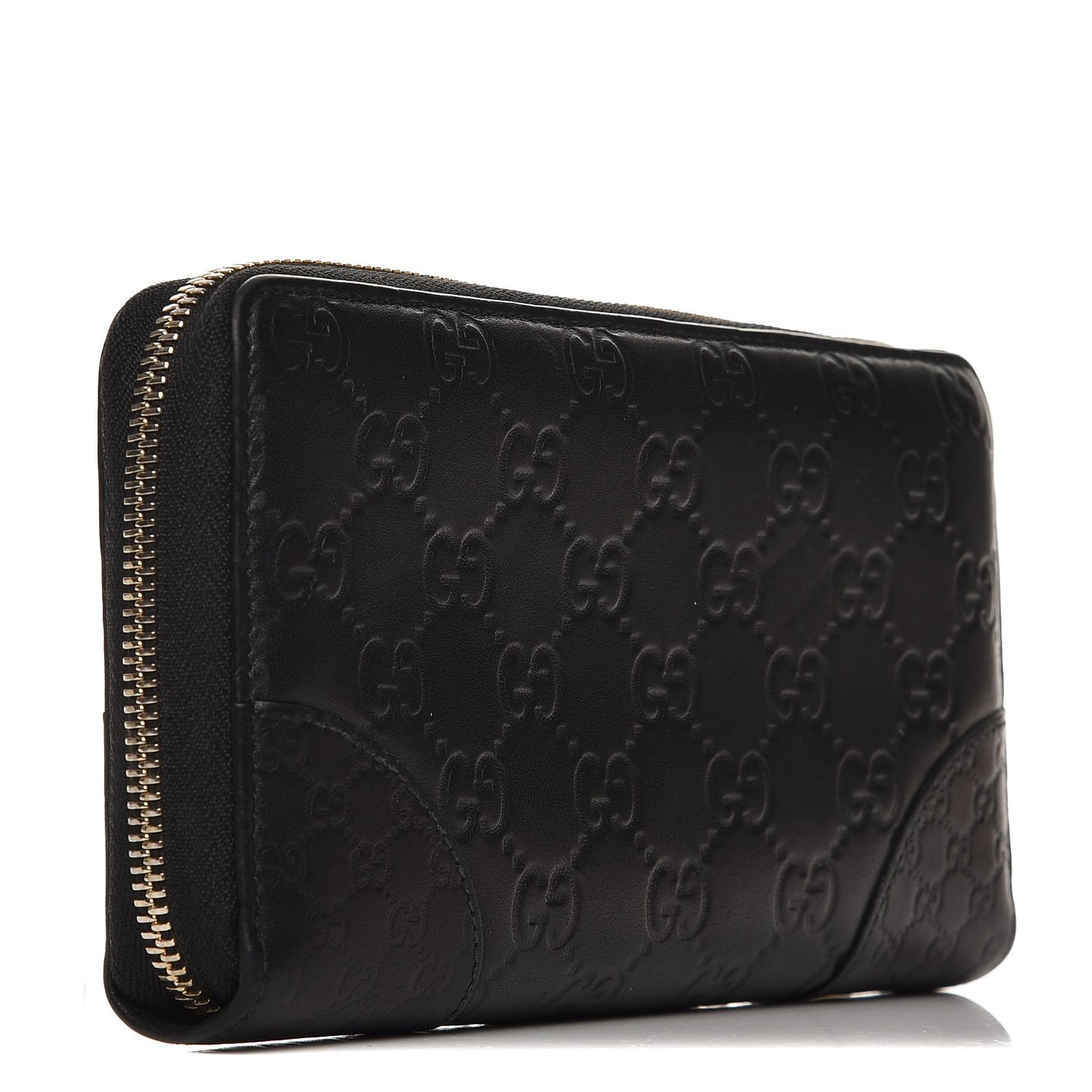 Guccissima Signature Microguccissima Bree Zip Around Wallet Black
