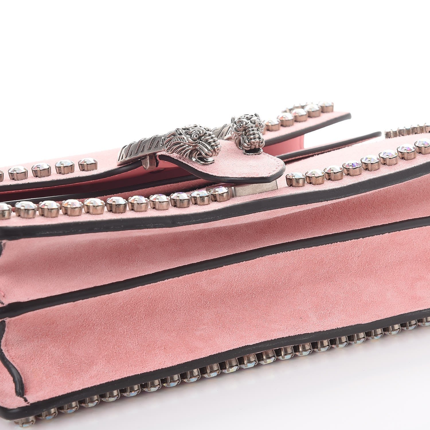 Gucci Suede Crystal Small Dionysus Shoulder Bag Peonia 9 of 9