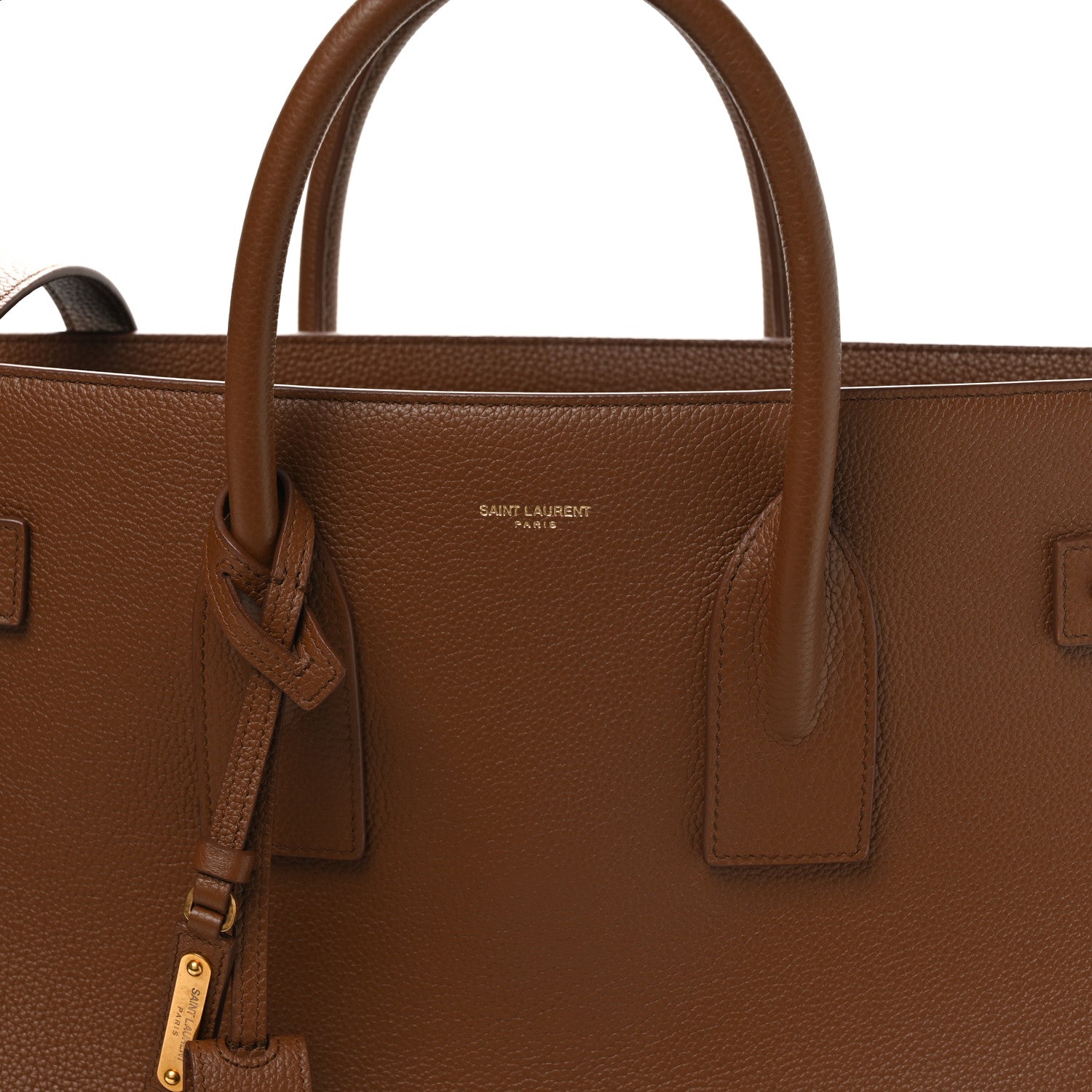 Saint Laurent Grained Calfskin Large Souple Sac De Jour Cinnamon 8 of 11