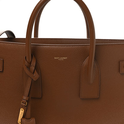 Saint Laurent Grained Calfskin Large Souple Sac De Jour Cinnamon 8 of 11