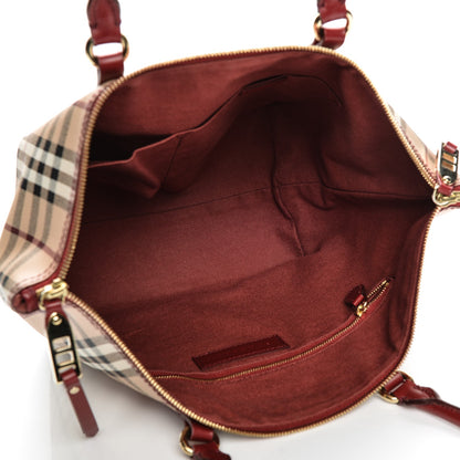 Burberry Haymarket Check Small Salisbury Tote Military Red 5 of 10