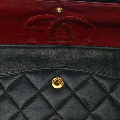 Chanel Lambskin Quilted Medium Double Flap Black 18 of 18