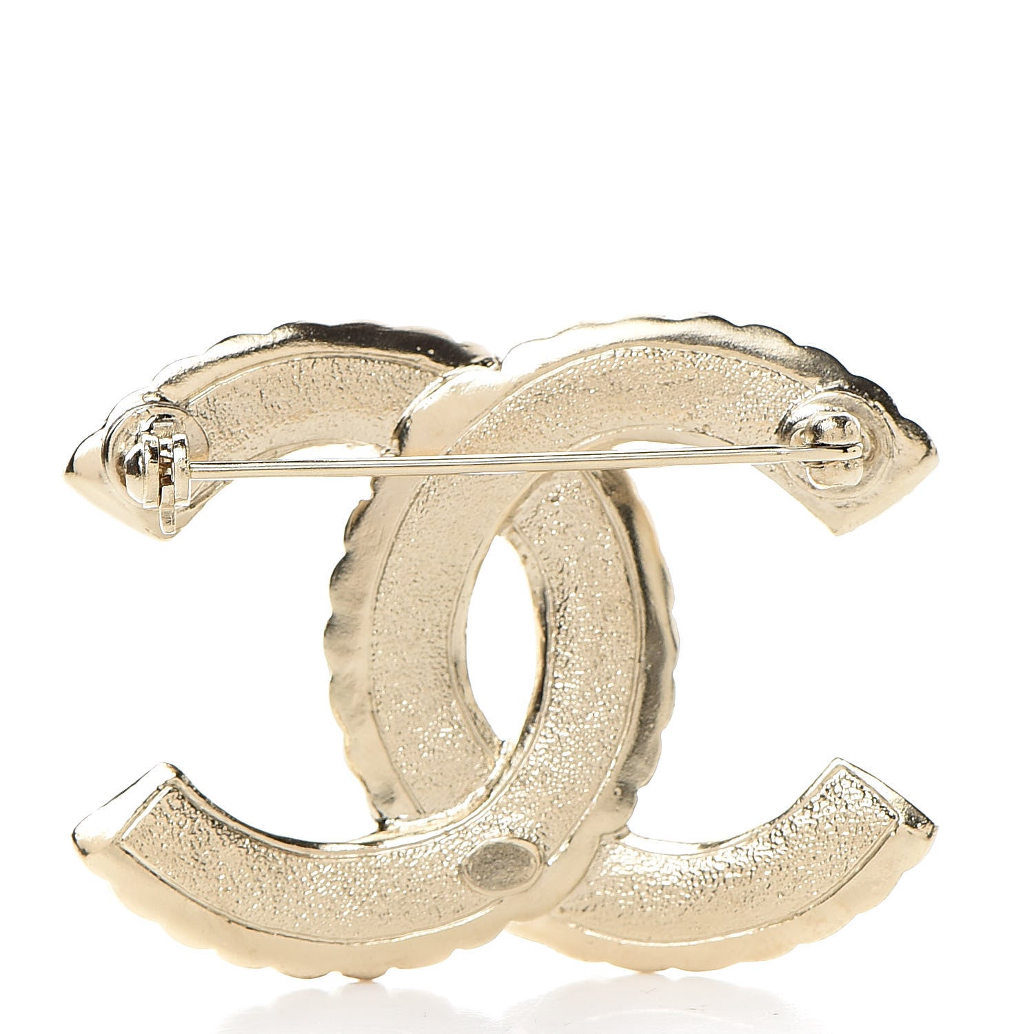 Chanel Pearl Crystal Queen of France CC Brooch Gold 3 of 5
