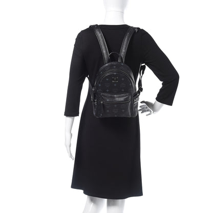 MCM Visetos Side Stud Mini Stark Backpack Black 2 of 11