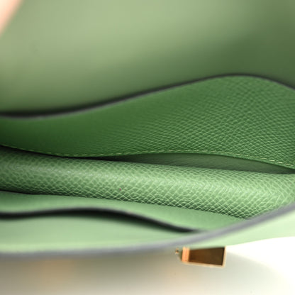 Hermes Epsom Constance Slim Wallet Vert Criquet 6 of 13