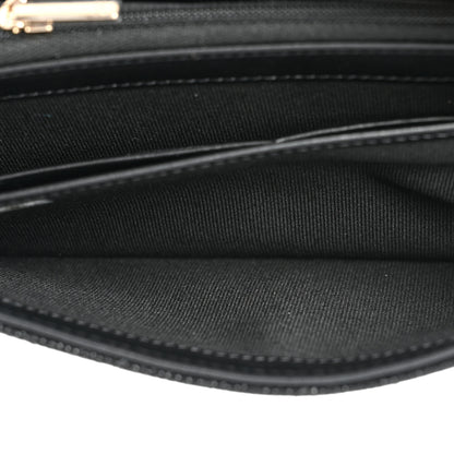 Chanel Caviar Quilted Multi Chain CC Large Gusset Flap Wallet Black 5 of 12