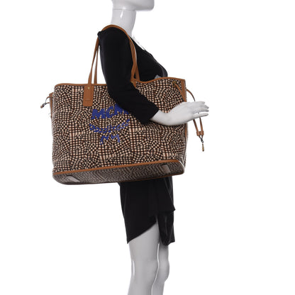 MCM Visetos Large Liz Reversible Shopper Tote Cognac 2 of 14