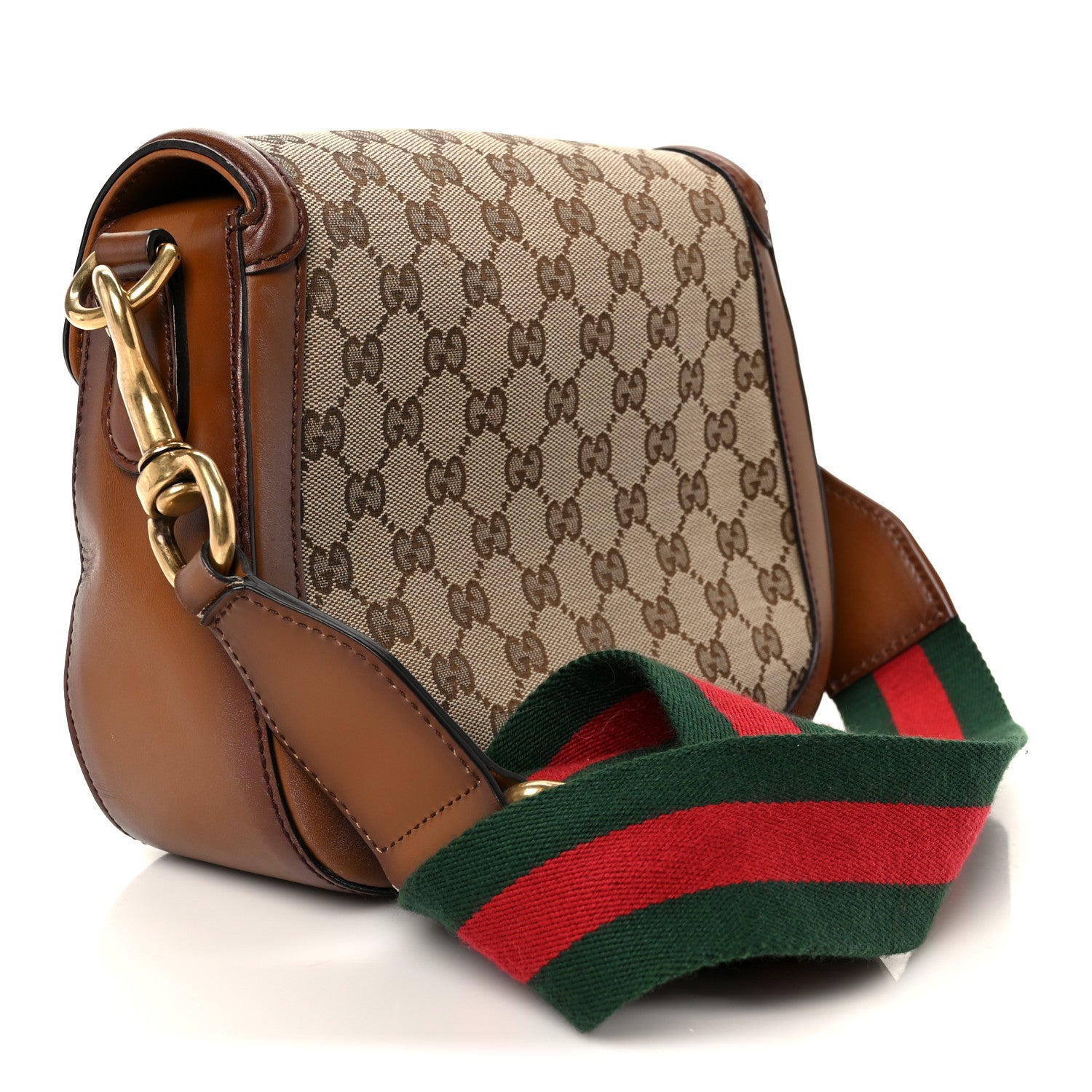 Gucci Monogram Medium Lady Web Shoulder Bag Beige Cuir 3 of 13