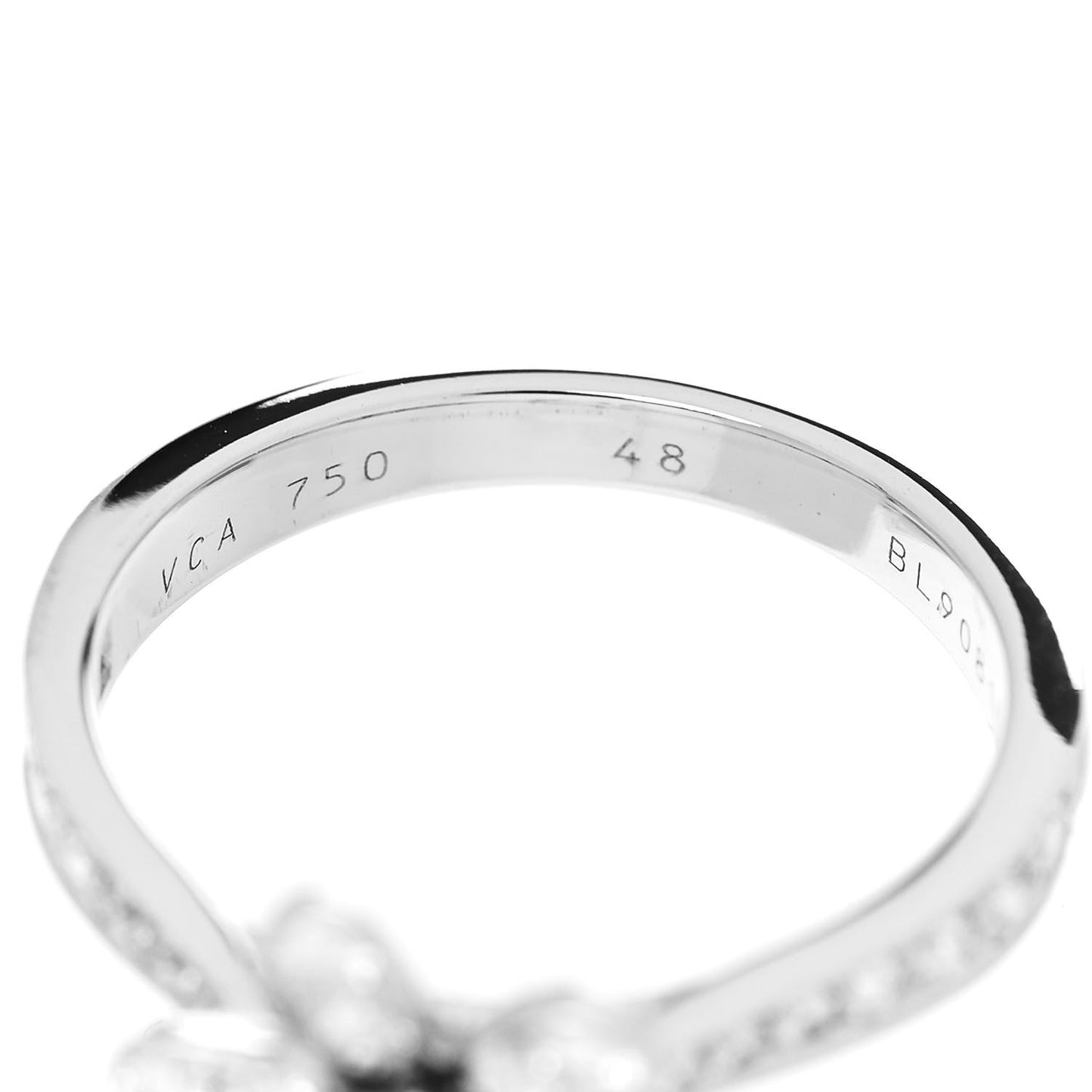 18K White Gold Diamond Socrate Ring 48 4.5