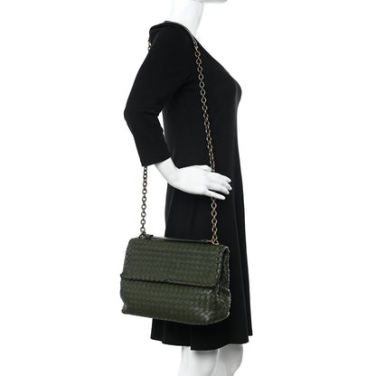 Bottega Veneta Nappa Intrecciato Medium Olimpia Bag Moss 2 of 10