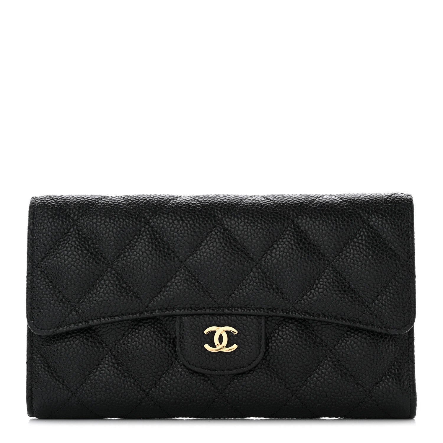 Chanel Caviar Quilted Large Flap Wallet Black 1 of 13