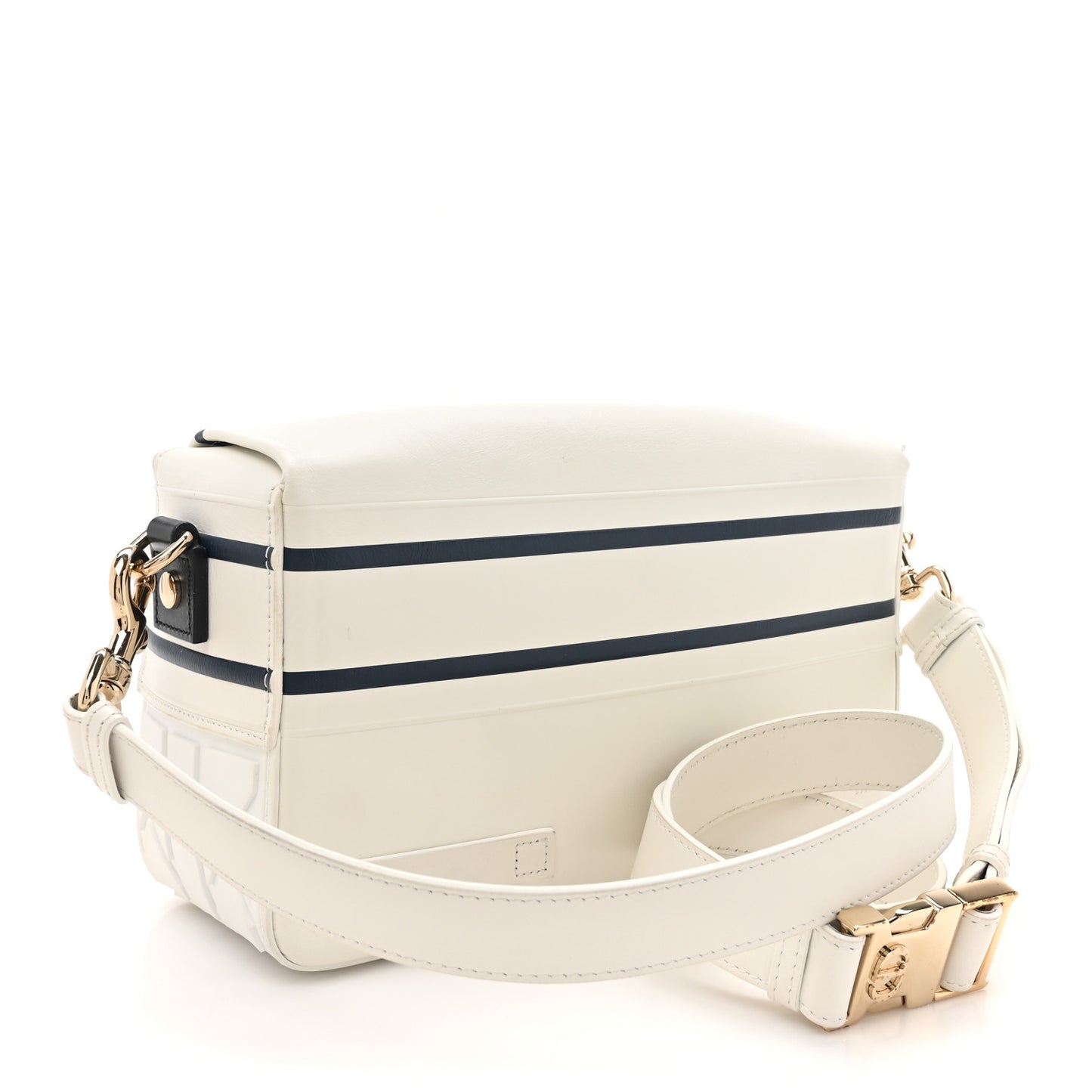 Smooth Calfskin Diorcamp Bag White Blue