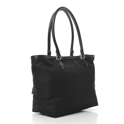 Prada Tessuto Nylon Calfskin Shopping Tote Black 3 of 10