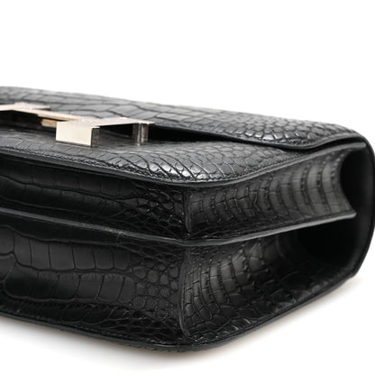 Hermes Matte Alligator Lizard Constance 24 Black Ombre 10 of 11