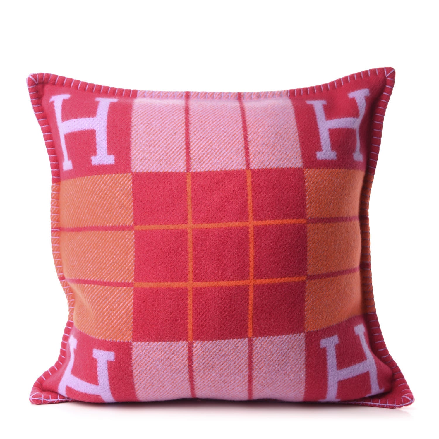 Hermes Wool Cashmere Avalon III Pillow PM Fuchsia Geranium 1 of 3