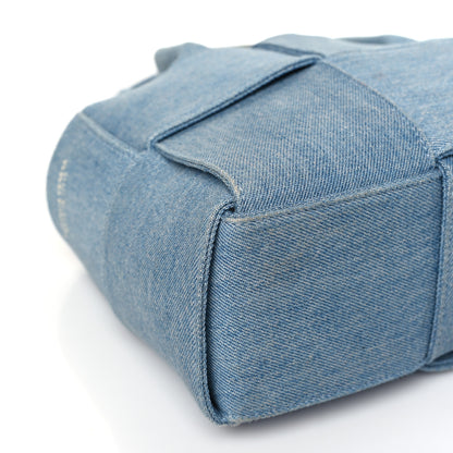 Bottega Veneta Denim Maxi Intrecciato Mini Arco Tote Blue 8 of 11
