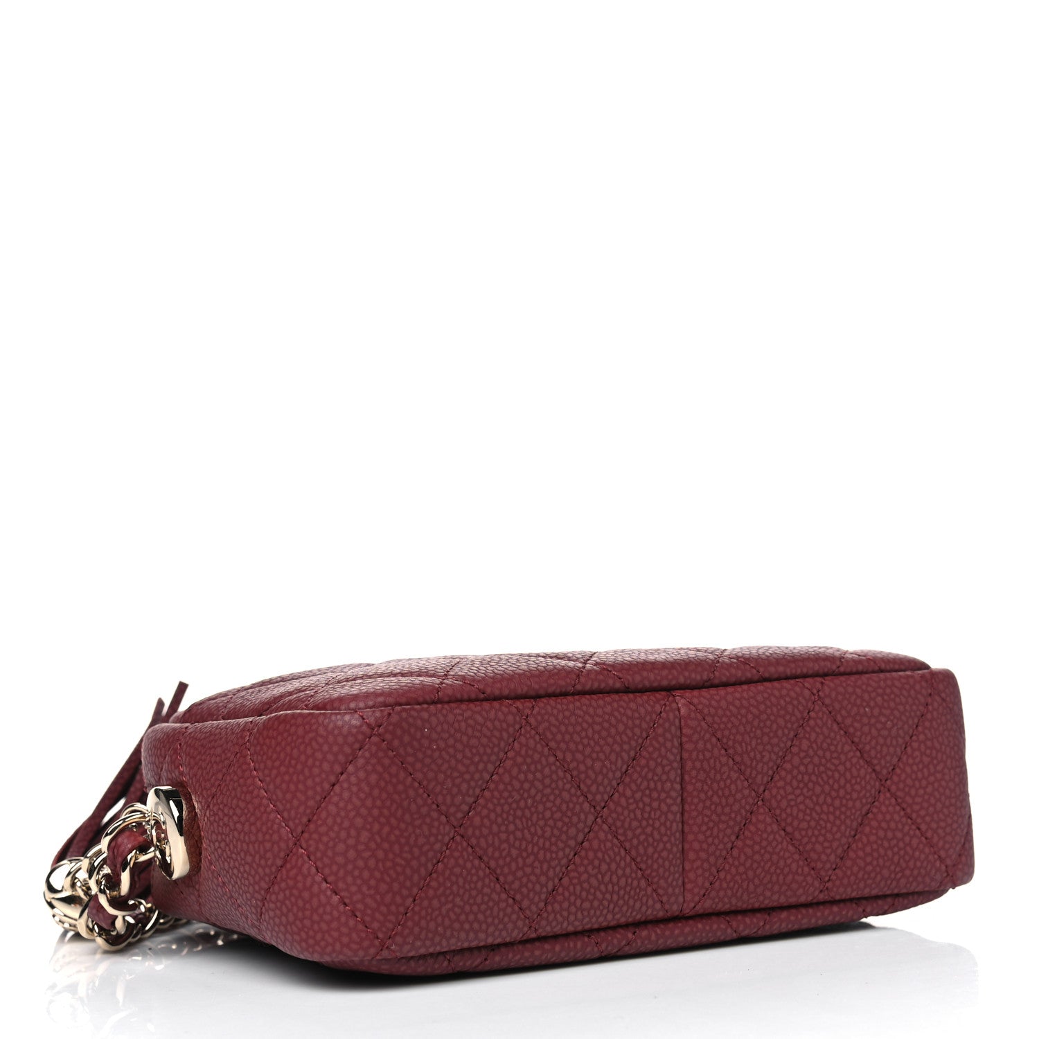 Chanel Caviar Quilted Mini Coco Tassel Camera Case Burgundy 3 of 4