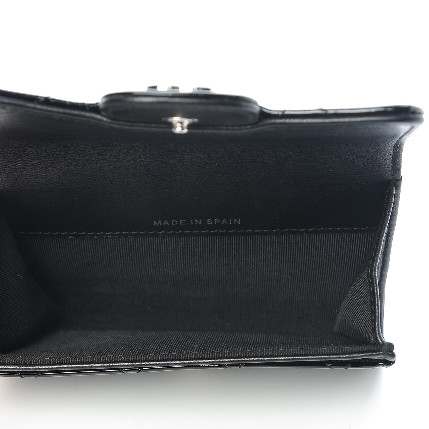 Chanel Patent Quilted Flap Card Holder Black 5 of 9