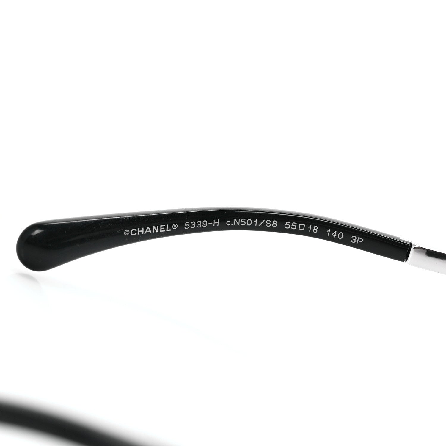 Chanel Acetate Polarized Butterfly Winter Pearl Sunglasses 5339-H Black 6 of 8