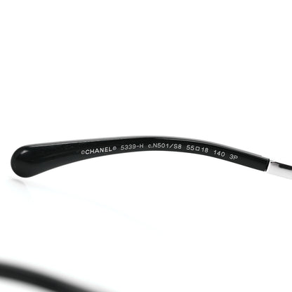 Chanel Acetate Polarized Butterfly Winter Pearl Sunglasses 5339-H Black 6 of 8