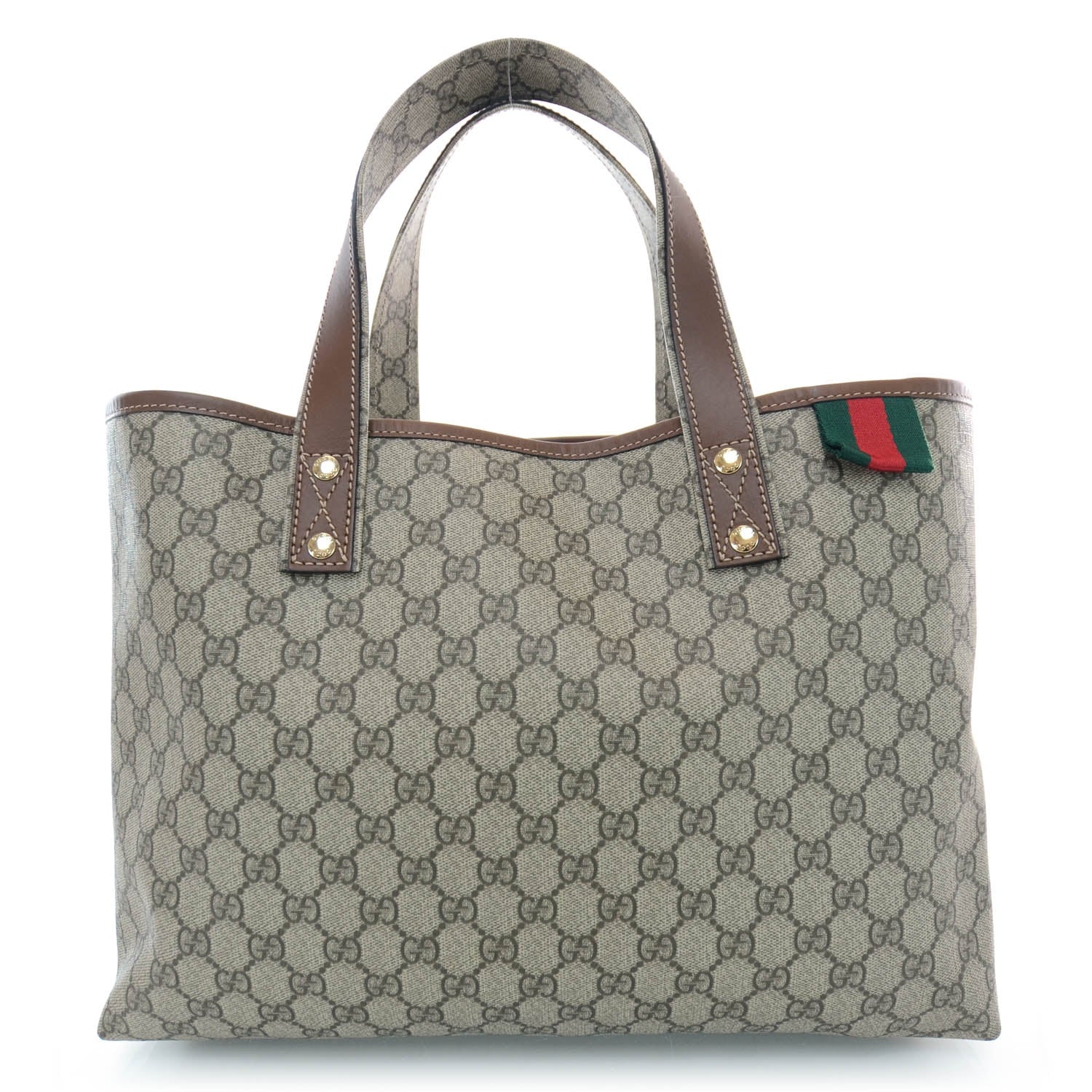 Gucci GG Plus Monogram Medium Signature Web Loop Tote Light Brown 1 of 8