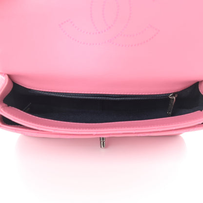 Chanel Shiny Goatskin Quilted Small Double Carry Waist Chain Flap Pink 5 of 9