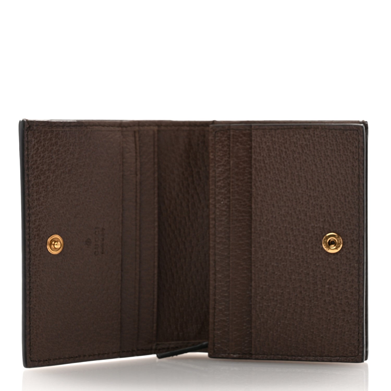 Gucci Monogram Jumbo GG Textured Dollar Calfskin Diana Card Case Wallet Camel Ebony New Acero 5 of 8