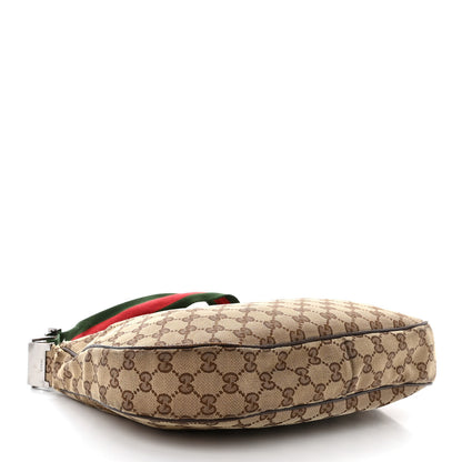 Gucci Monogram Web Medium Flat Messenger Bag Brown 4 of 16