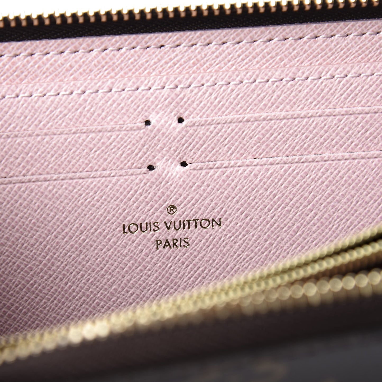 Monogram Clemence Wallet Rose Ballerine