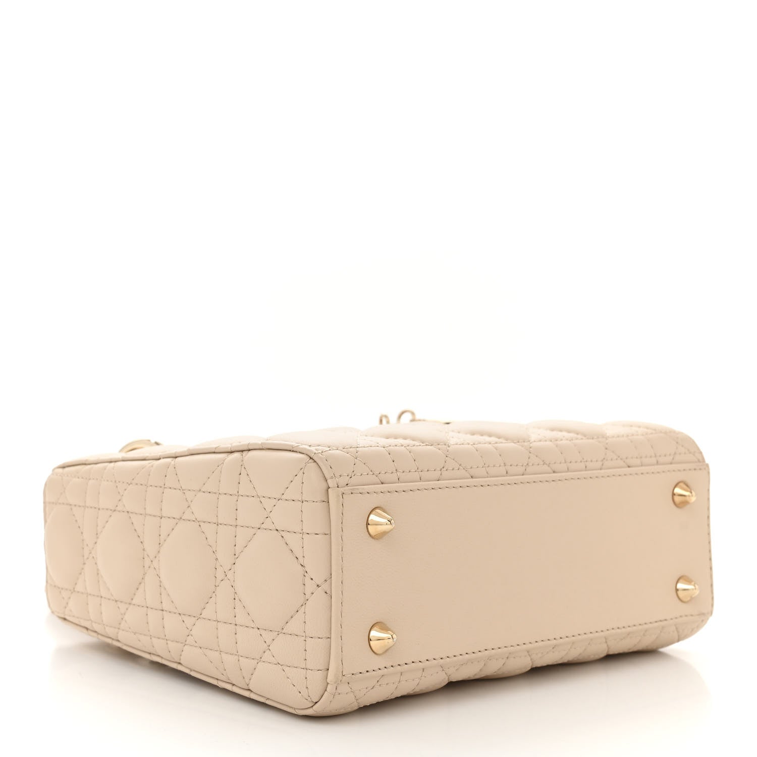 Christian Dior Lambskin Cannage Small My ABCDior Lady Dior Beige 4 of 11