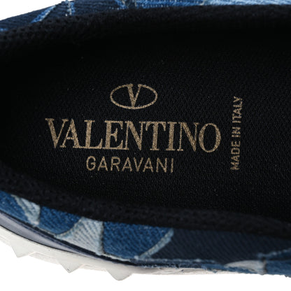 Valentino Garavani Denim Camustars Rockstud Slip On Sneakers 36 Blue 9 of 11