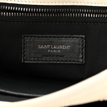 Saint Laurent Crinkled Calfskin Matelasse Monogram Medium Niki Chain Satchel Ivory 6 of 12