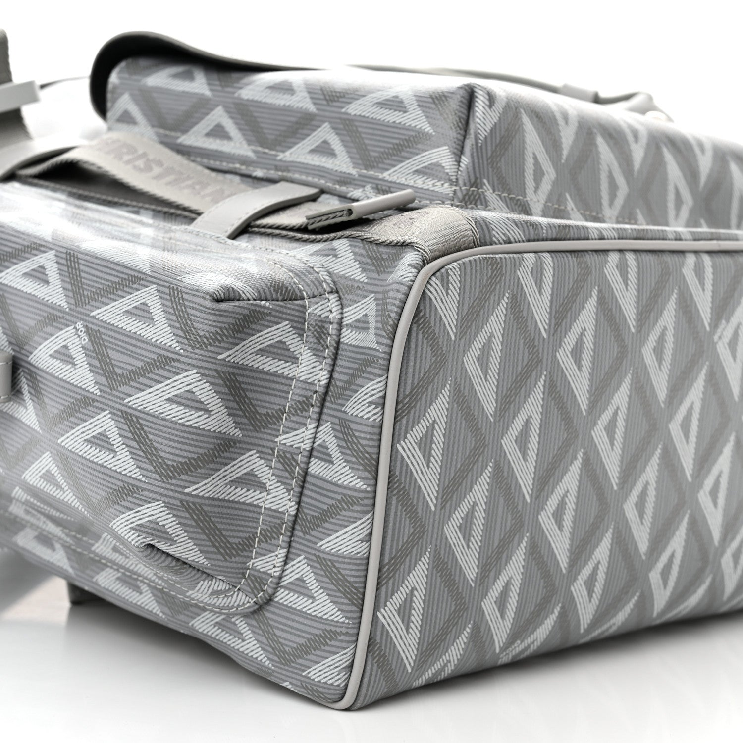 Christian Dior Coated Canvas CD Diamond Large Hit The Road Backpack Gray 8 of 9