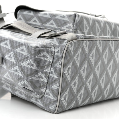 Christian Dior Coated Canvas CD Diamond Large Hit The Road Backpack Gray 8 of 9