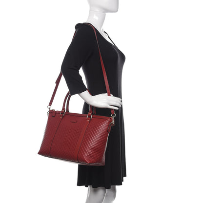 Gucci Soft Microguccissima Medium Zippered Satchel Rosso 2 of 9