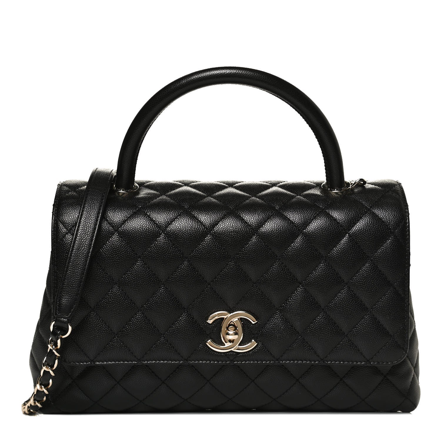 Chanel Caviar Quilted Small Coco Handle Flap Black 1 of 11