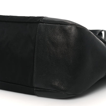 Prada Tessuto Nylon Soft Calfskin Tote Black 9 of 13