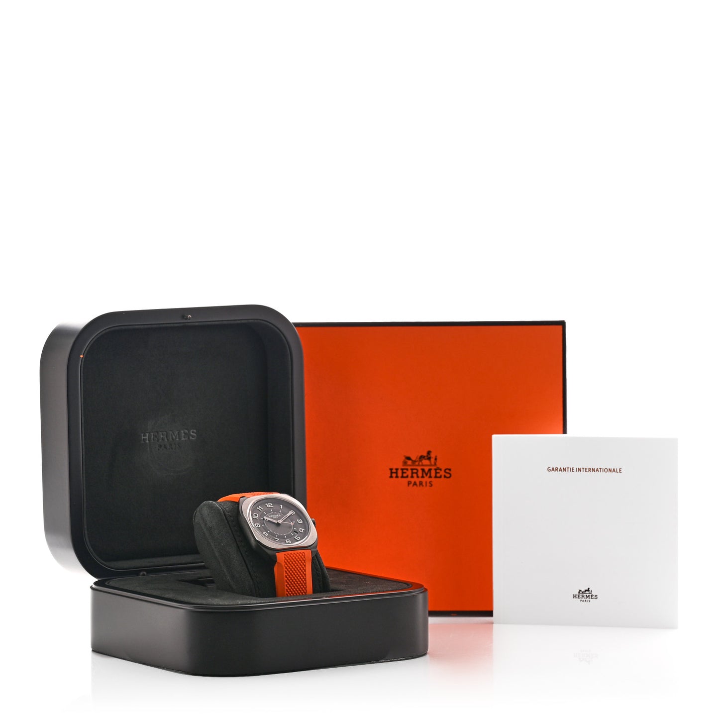 DLC Coated Titanium Rubber 39mm H08 Automatic Watch Orange