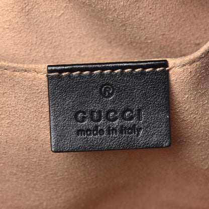 Gucci Calfskin Matelasse Small GG Marmont Chain Shoulder Bag Black 7 of 9
