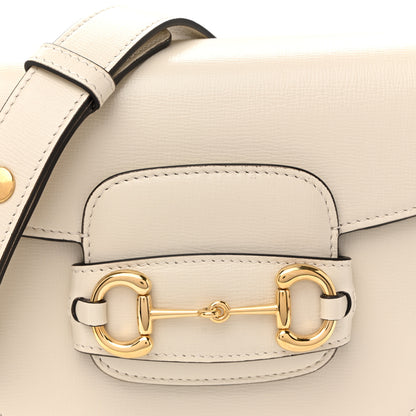 Gucci Azalea Calfskin Mini Horsebit 1955 Rounded Shoulder Bag Mystic White 9 of 11