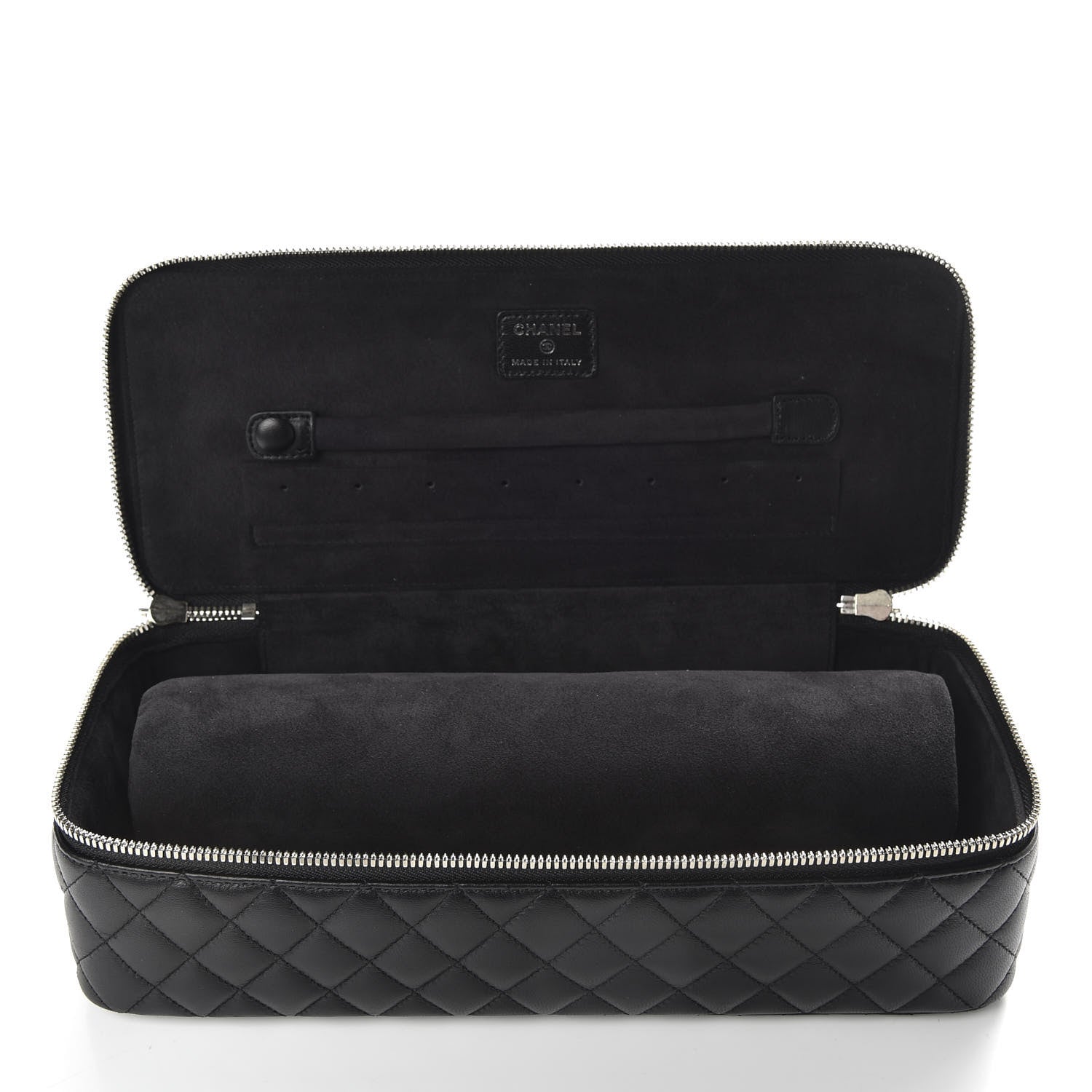 Chanel Lambskin Quilted Large Jewelry Case Black 8 of 11