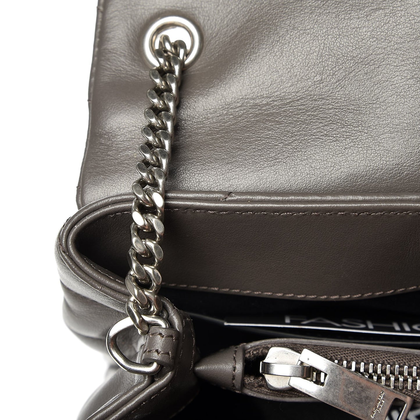 Calfskin Y Quilted Monogram Small Loulou Chain Satchel Earth