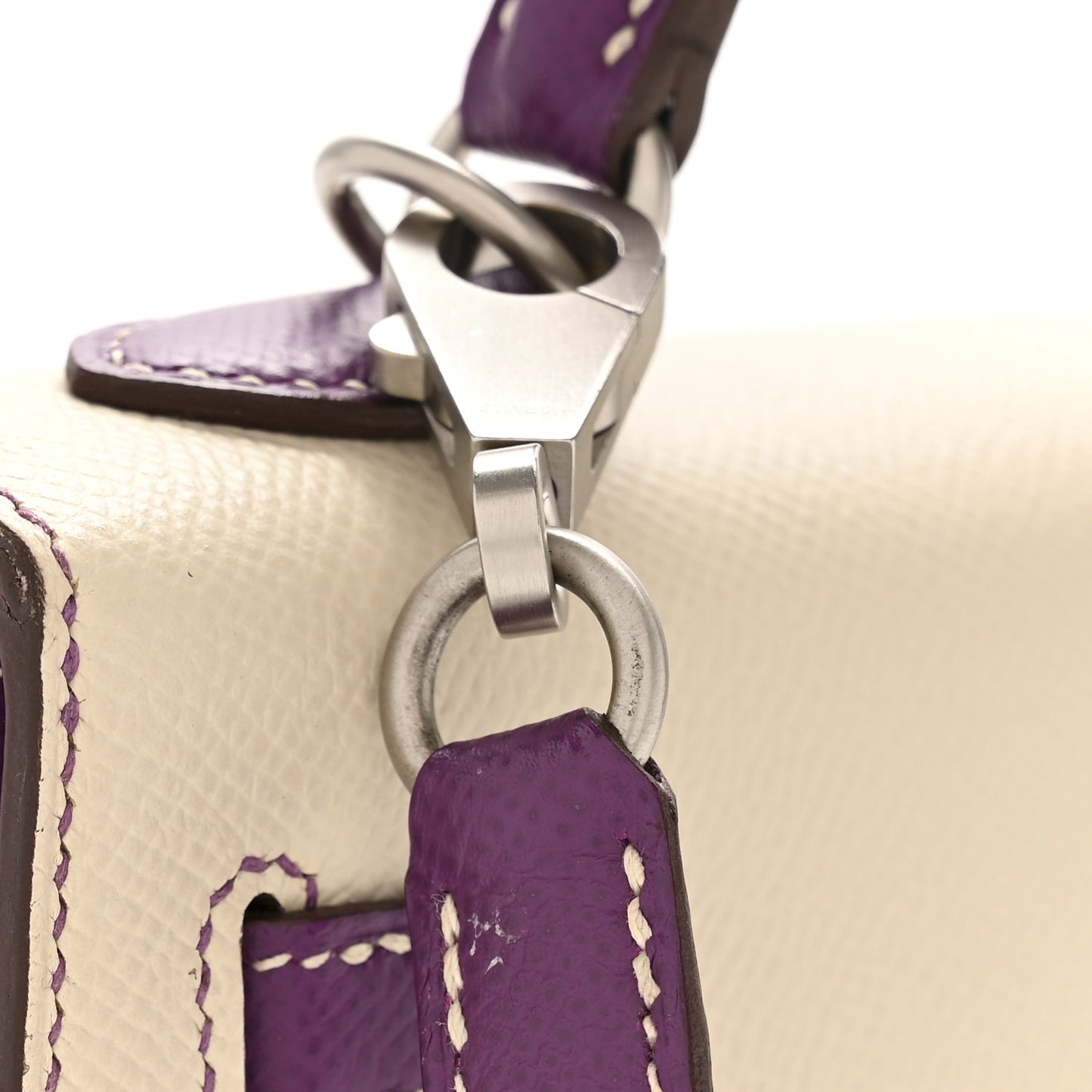 Epsom Bi-Color Horseshoe Kelly Sellier 25 Craie Anemone