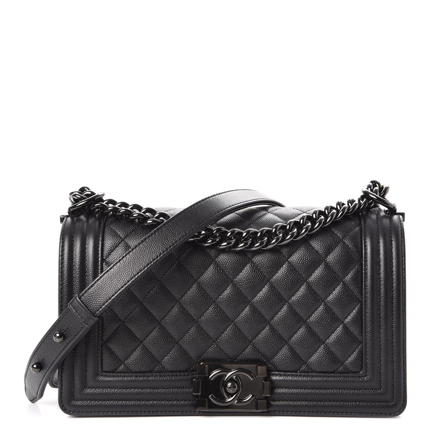 Chanel Caviar Quilted Medium Boy Flap So Black 1 of 9