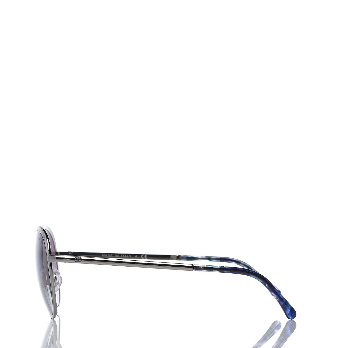 Round Spring Sunglasses 4206 Black Silver