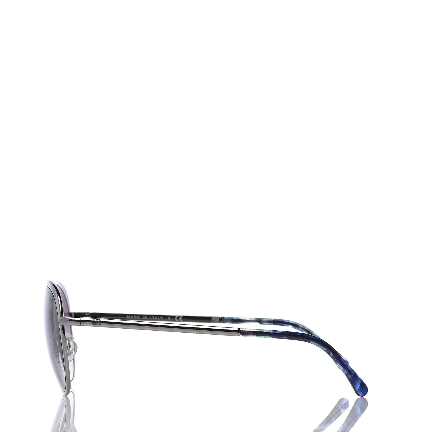 Chanel Round Spring Sunglasses 4206 Black Silver 3 of 6