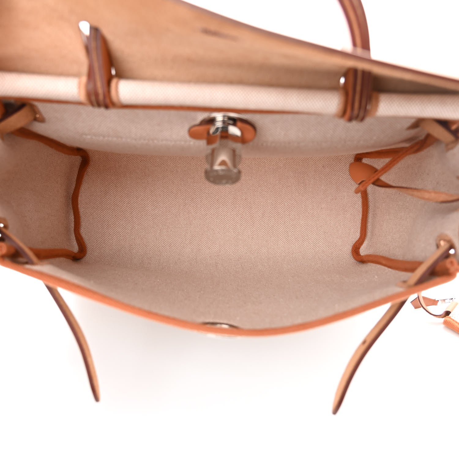 Hermes H Plume Canvas Vache Hunter Circuit 24 Herbag Zip Retourne 31 Gris Meyer Ecru Beige Naturel 6 of 11